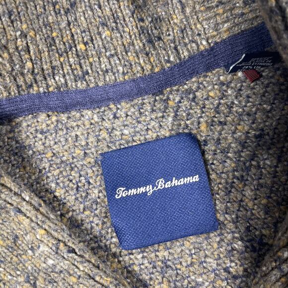 Tommy Bahama Sweater Men XL Shawl Collar Pullover Merino Wool Linen Alpaca Blend - Picture 7 of 10